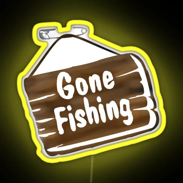 GONE FISHING RGB Neon Sign
