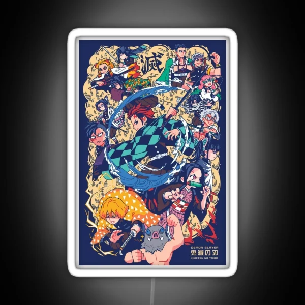 Good Art Work Of Slayer Yaiba Animes Film RGB Neon Sign
