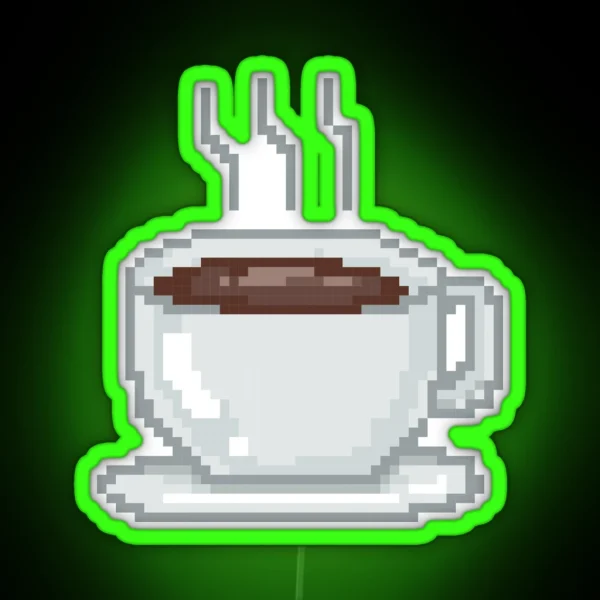 Good Morning Coffee Lover Caffeine Gobble Gala RGB Neon Sign