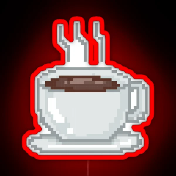 Good Morning Coffee Lover Caffeine Gobble Gala RGB Neon Sign