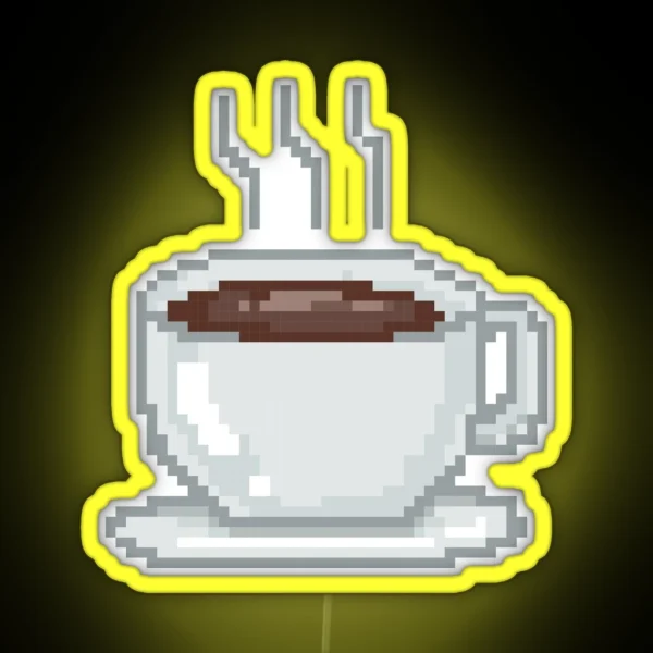 Good Morning Coffee Lover Caffeine Gobble Gala RGB Neon Sign