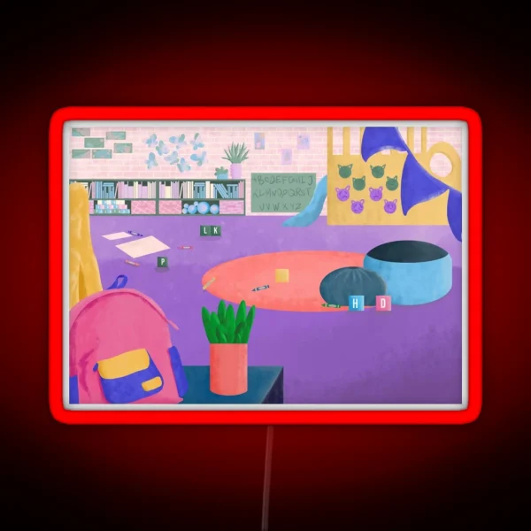 Good Morning Kids Daycare Scene RGB Neon Sign