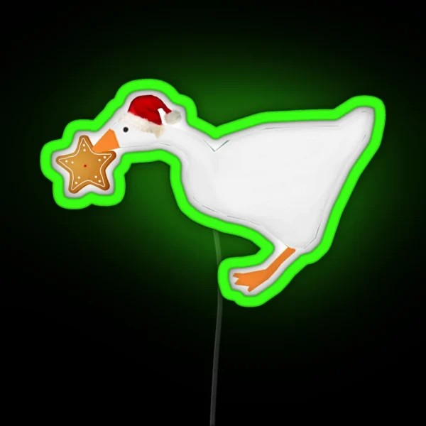 Goose Cookie HAT RGB Neon Sign