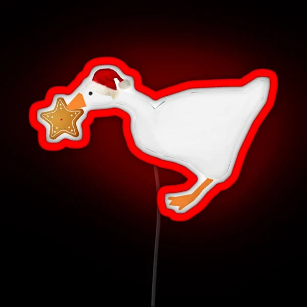 Goose Cookie HAT RGB Neon Sign