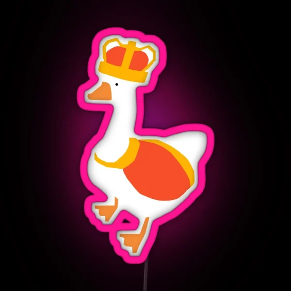 Goose Game King Goose RGB Neon Sign