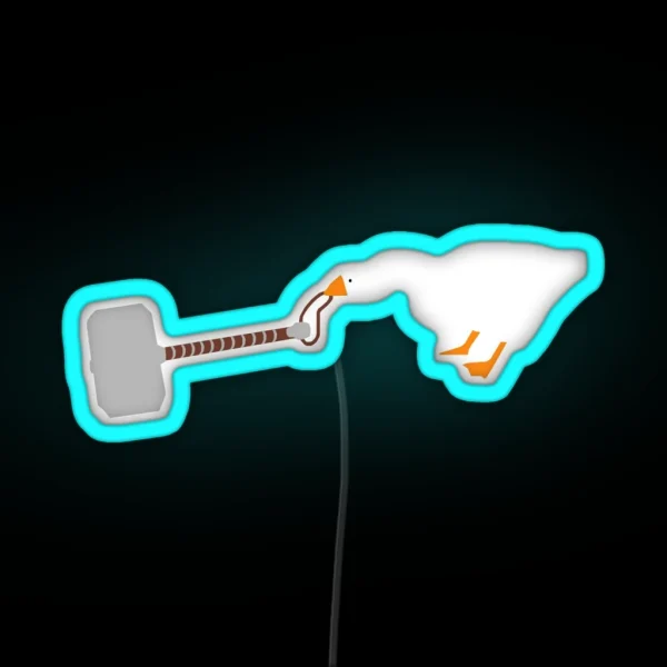 Goose Game Mjolnir Goose RGB Neon Sign