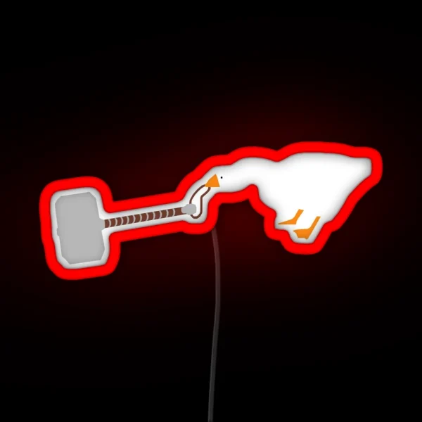 Goose Game Mjolnir Goose RGB Neon Sign
