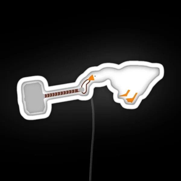 Goose Game Mjolnir Goose RGB Neon Sign