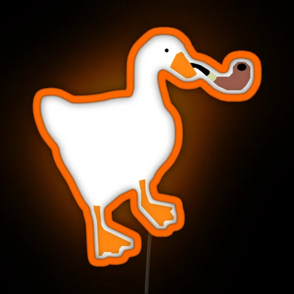 Goose Game Sir Pipe Goose RGB Neon Sign