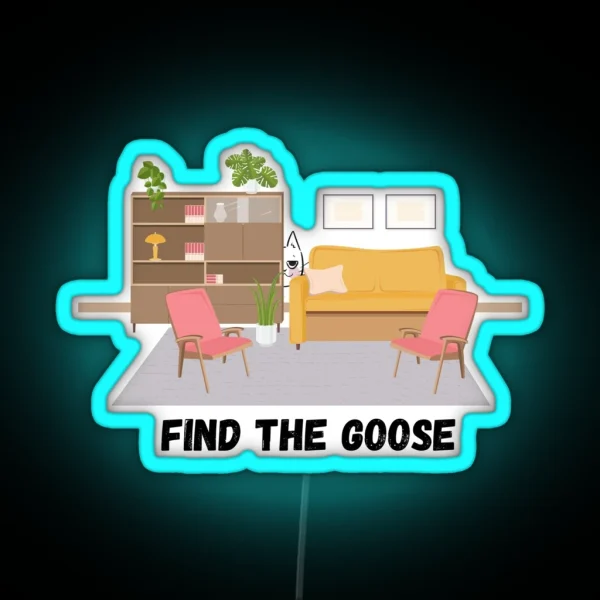 Goose Hiding RGB Neon Sign