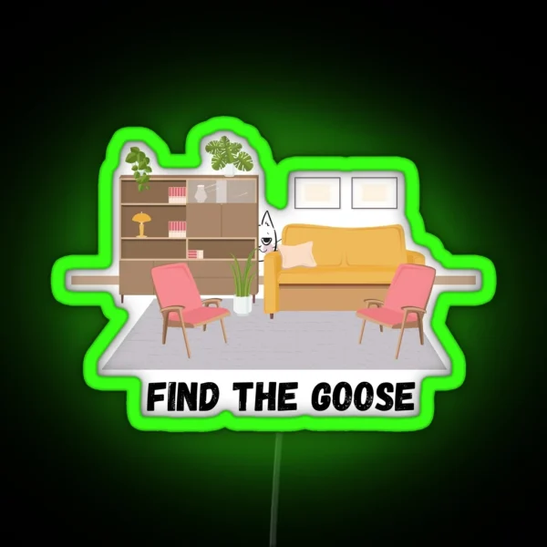 Goose Hiding RGB Neon Sign