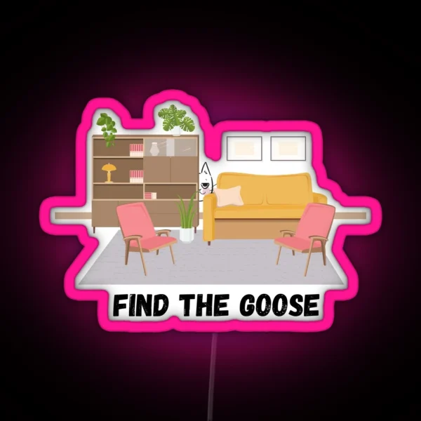 Goose Hiding RGB Neon Sign