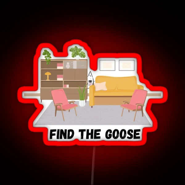 Goose Hiding RGB Neon Sign