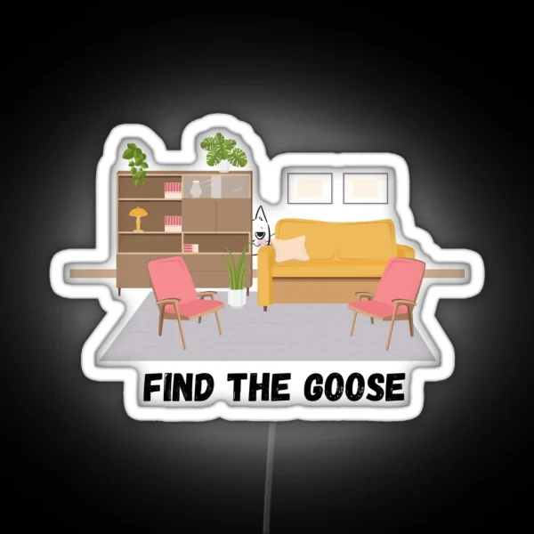 Goose Hiding RGB Neon Sign