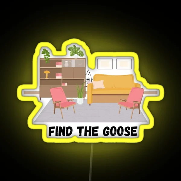 Goose Hiding RGB Neon Sign