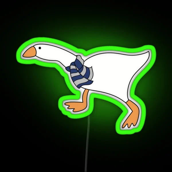 Goose Wizard With Blue And Gray Scarf RGB Neon Sign