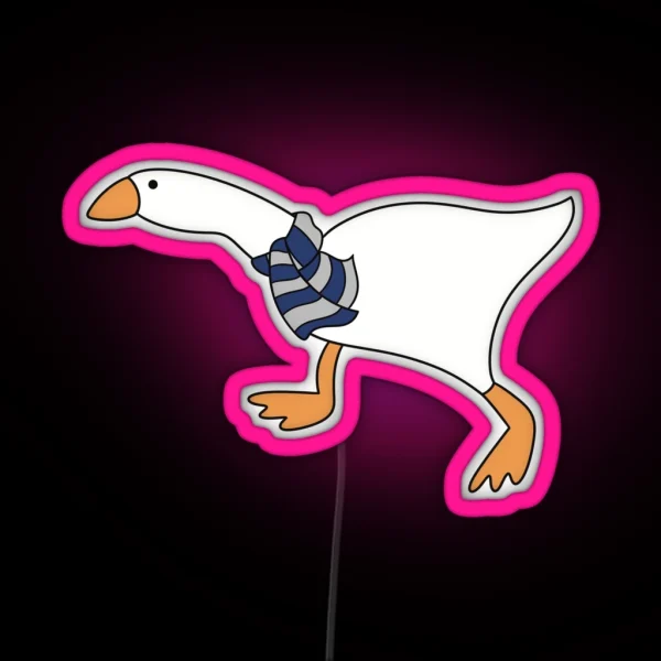 Goose Wizard With Blue And Gray Scarf RGB Neon Sign
