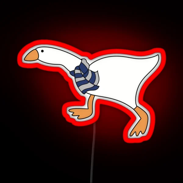 Goose Wizard With Blue And Gray Scarf RGB Neon Sign
