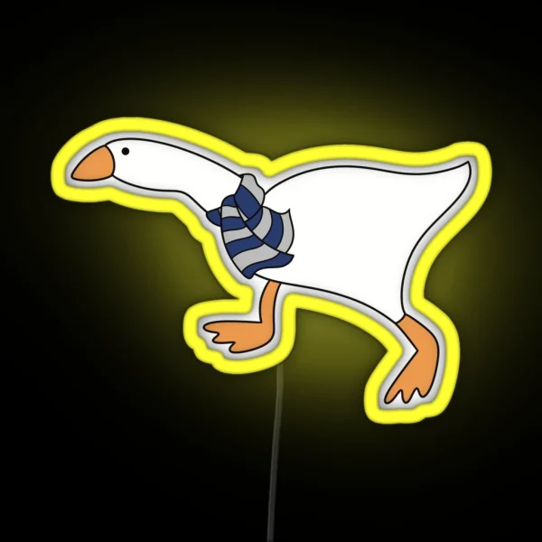 Goose Wizard With Blue And Gray Scarf RGB Neon Sign