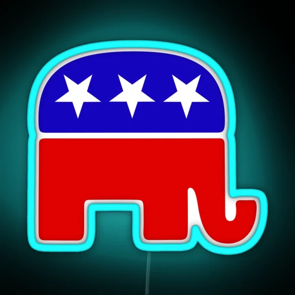 GOP Elephant RGB Neon Sign