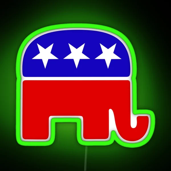 GOP Elephant RGB Neon Sign