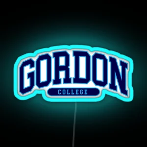 Gordon College College Font Curved RGB Neon Sign