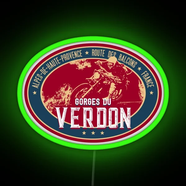 Gorges Du Verdon Motorcycle Led Led Route Des Grandes RGB Neon Sign