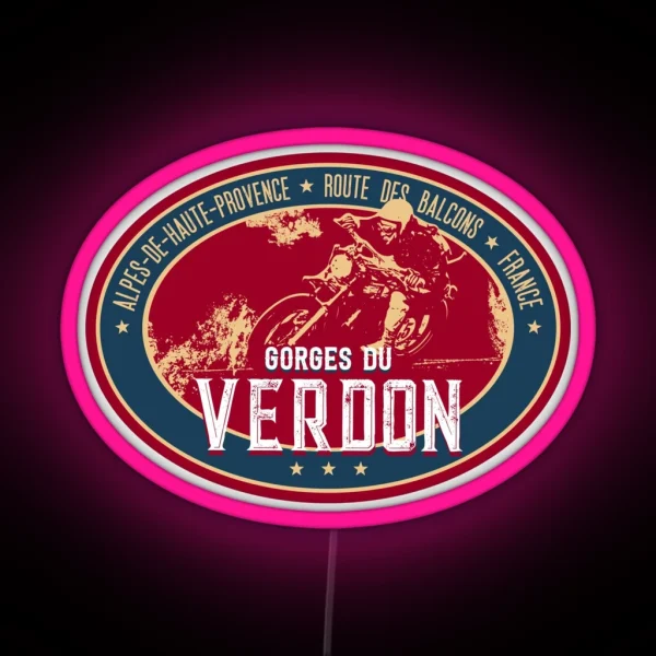 Gorges Du Verdon Motorcycle Led Led Route Des Grandes RGB Neon Sign