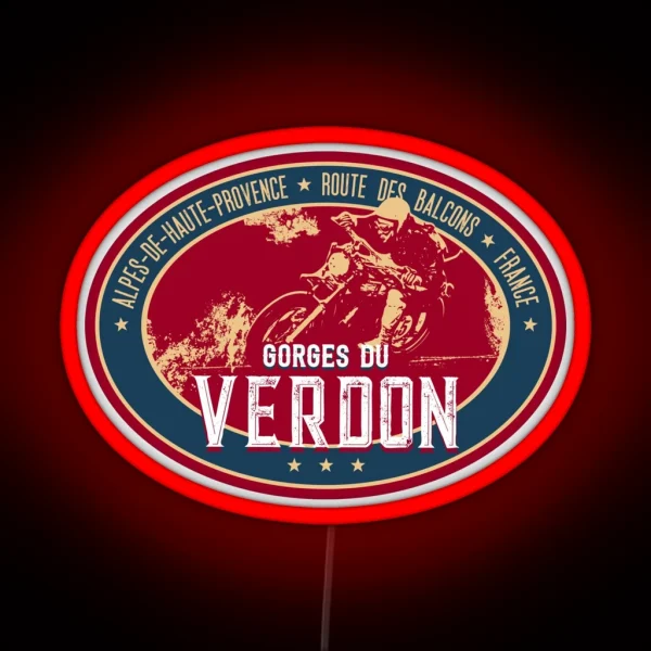 Gorges Du Verdon Motorcycle Led Led Route Des Grandes RGB Neon Sign