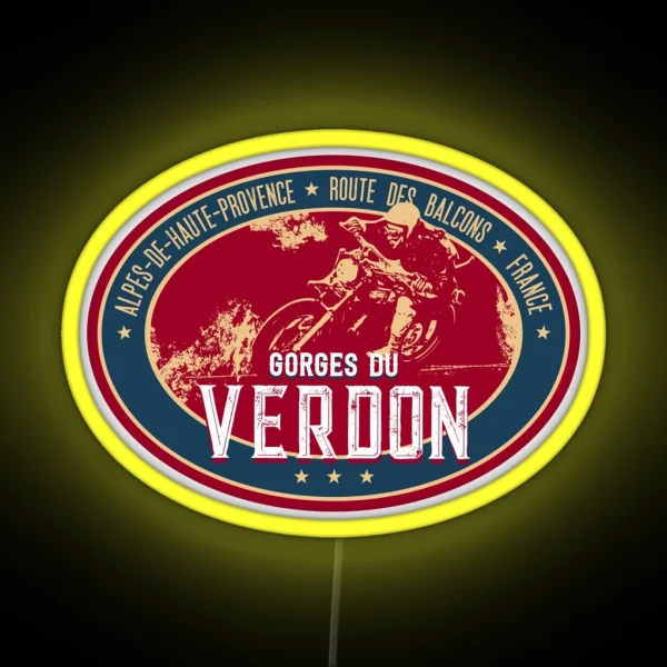 Gorges Du Verdon Motorcycle Led Led Route Des Grandes RGB Neon Sign