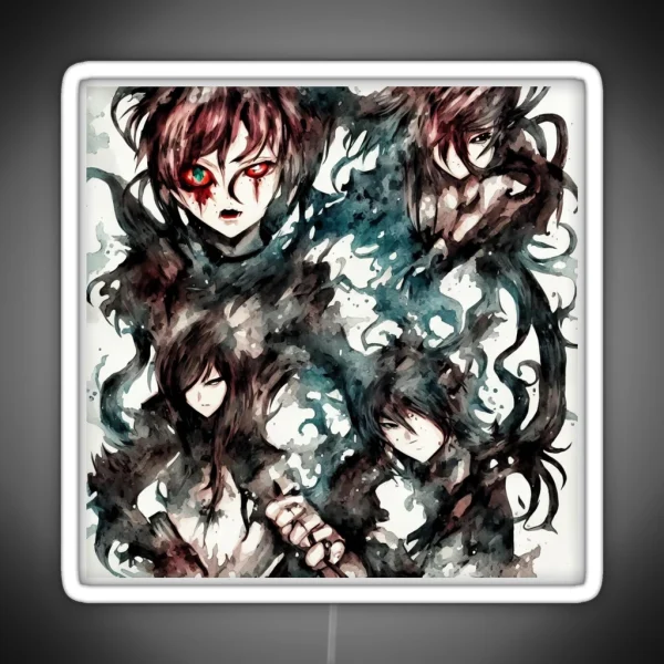 Goth Anime Characters RGB Neon Sign