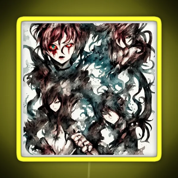Goth Anime Characters RGB Neon Sign