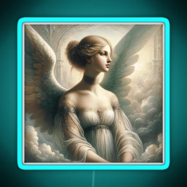 Gothic Angel With Choker RGB Neon Sign