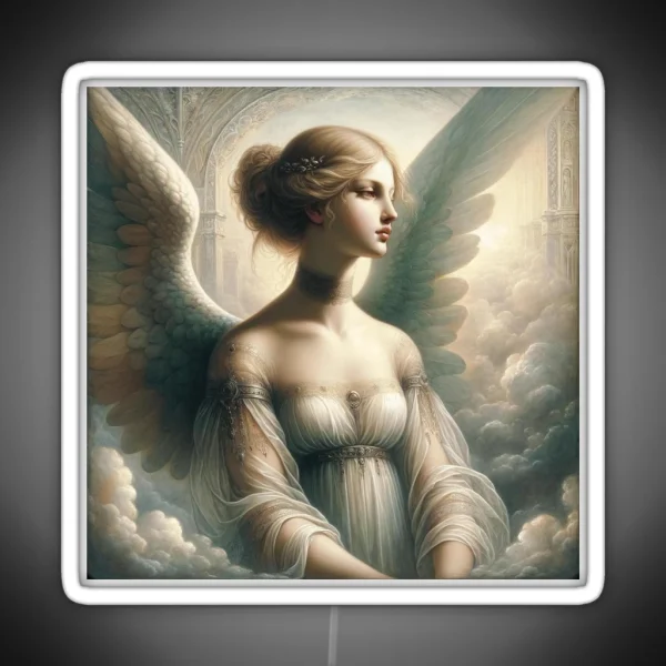 Gothic Angel With Choker RGB Neon Sign