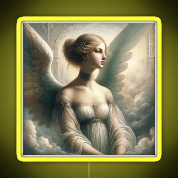 Gothic Angel With Choker RGB Neon Sign