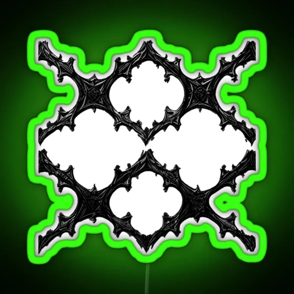 Gothic Cross Netting RGB Neon Sign