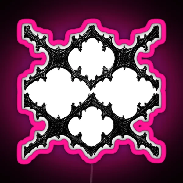 Gothic Cross Netting RGB Neon Sign