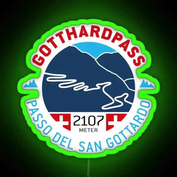 Gotthard Pass Passo Del San Gottardo V2 RGB Neon Sign