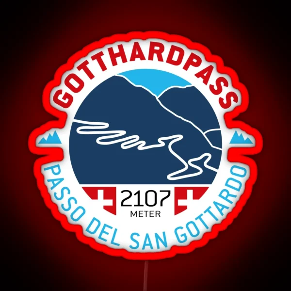 Gotthard Pass Passo Del San Gottardo V2 RGB Neon Sign
