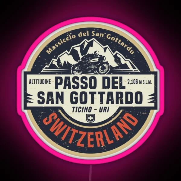 Gotthard Pass Switzerland RGB Neon Sign