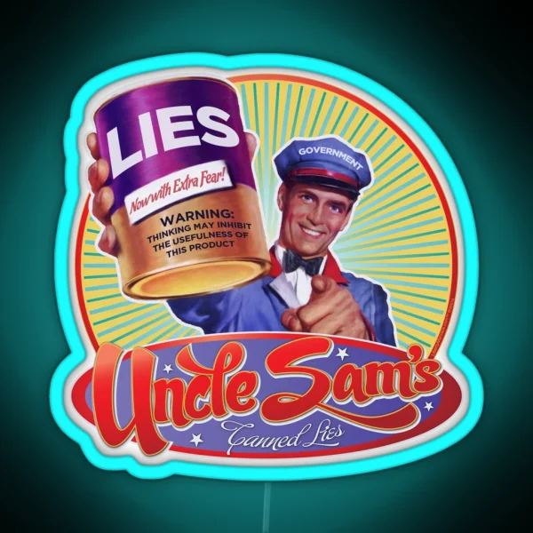 Government Lies RGB Neon Sign