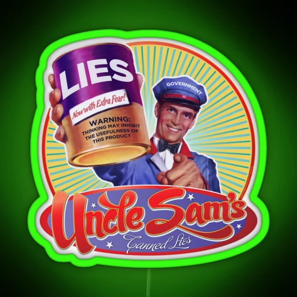 Government Lies RGB Neon Sign