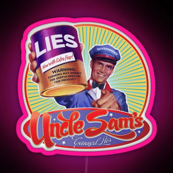 Government Lies RGB Neon Sign
