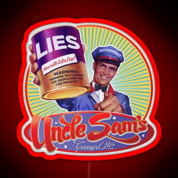 Government Lies RGB Neon Sign