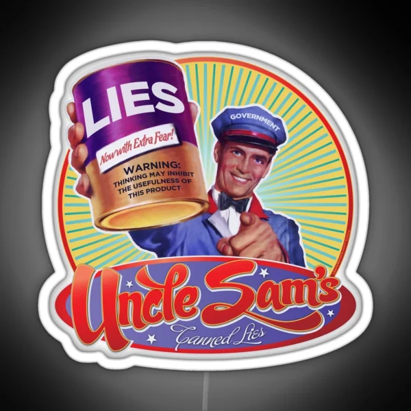 Government Lies RGB Neon Sign