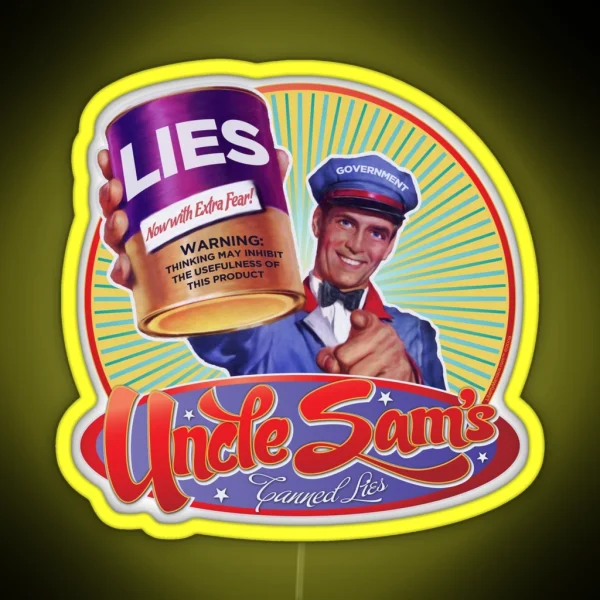Government Lies RGB Neon Sign