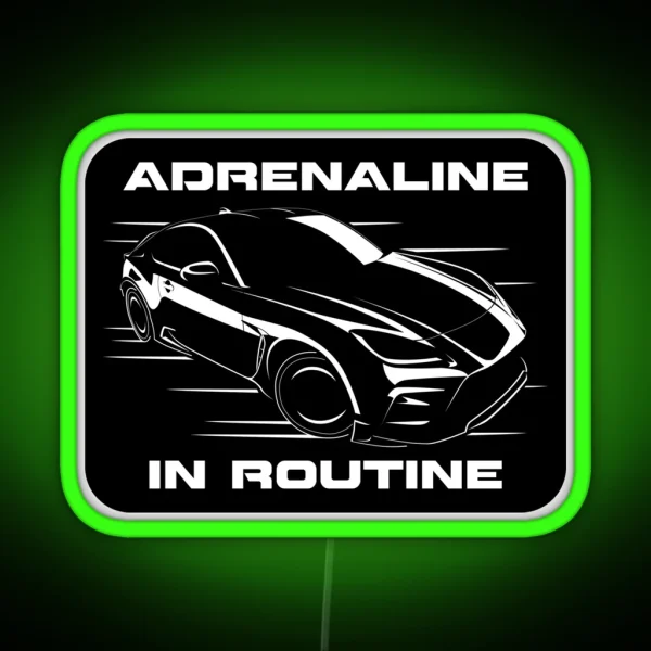 GR86 Silhouette Adrenaline In Routine RGB Neon Sign