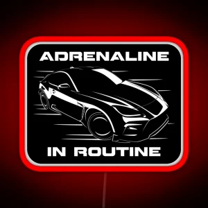 GR86 Silhouette Adrenaline In Routine RGB Neon Sign