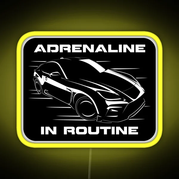 GR86 Silhouette Adrenaline In Routine RGB Neon Sign