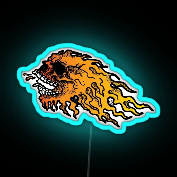 Graffiti Skull RGB Neon Sign